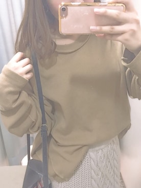 「消えそうな色コーデ」｜「アイテム（スウェット）」を使った、anchanさん（レディース・154cm）の春コーディネート