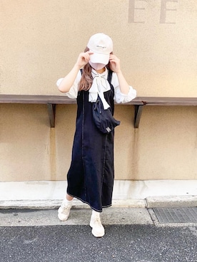 「アプレジュール」｜「アイテム（帽子）」を使った、anchanさん（レディース・153cm）の春コーディネート
