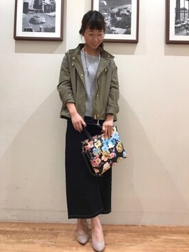 「EDWIN」｜「アイテム（その他アウター）」を使った、Ayumiさん（レディース・168cm）の冬コーディネート