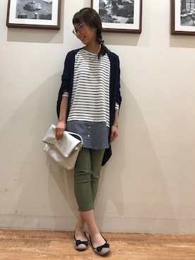 「DRESKIP（ドレスキップ）のアイテム（バレエシューズ）」を使った、Ayumiさん（レディース・168cm）の春コーディネート