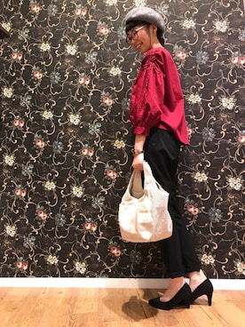 「DRESKIP（ドレスキップ）の◆バスクベレー帽（ハンチング/ベレー帽）」を使った、Ayumiさん（レディース・168cm）の秋コーディネート