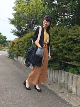 「DRESKIP（ドレスキップ）のアイテム（財布/小物）」を使った、Ayumiさん（レディース・168cm）の秋コーディネート