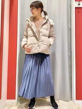 「ベロアスカート」｜「アイテム（その他）」を使った、Ayumiさん（レディース・168cm）の秋コーディネート