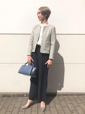 「ELYSIR（エリジール）のアイテム」を使った、NABETANIさん（レディース・161cm）の冬コーディネート