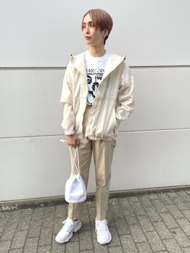 「allery（アレリー）のアイテム（バッグ）」を使った、NABETANIさん（レディース・161cm）の春コーディネート