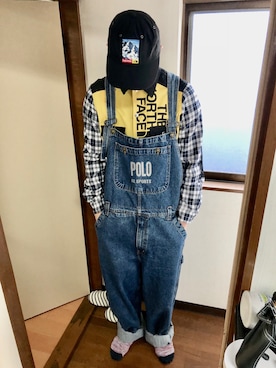 「Ralph Lauren Sport（ラルフローレンスポーツ）のアイテム（サロペット/オーバーオール）」を使った、@taigaさん（メンズ・180cm）の春コーディネート