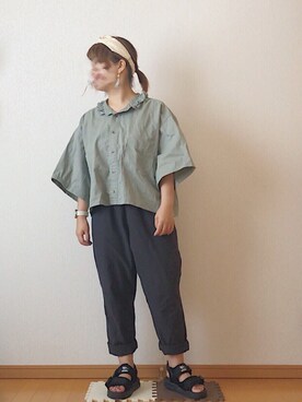 「ehka sopo（エヘカソポ）のアイテム（アクセサリー）」を使った、@yaさん（レディース・150cm）の夏コーディネート