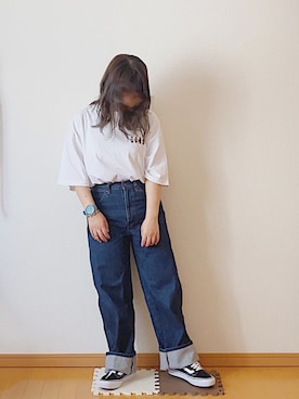 「ぽっちゃり、夏」｜「アイテム（腕時計）」を使った、@yaさん（レディース・150cm）の夏コーディネート