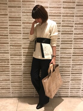「CABANE de ZUCCa（カバンドズッカ）のアイテム（腕時計）」を使った、inhhhan®さん（レディース・165cm）の冬コーディネート