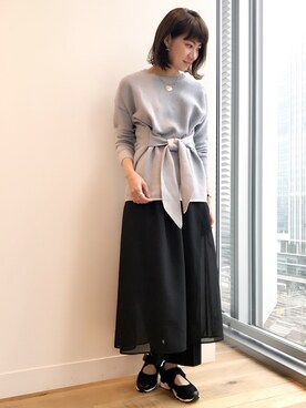 「HARE（ハレ）のアイテム（チョーカー）」を使った、inhhhan®さん（レディース・165cm）の冬コーディネート