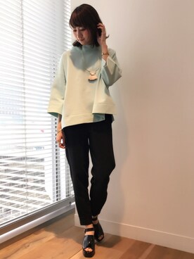 「ワイドシルエット」｜「アイテム（アナログ腕時計）」を使った、inhhhan®さん（レディース・165cm）の春コーディネート