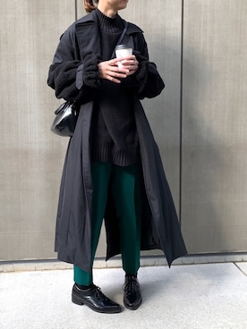 「HARE（ハレ）のアイテム（その他アウター）」を使った、inhhhan®さん（レディース・165cm）の冬コーディネート