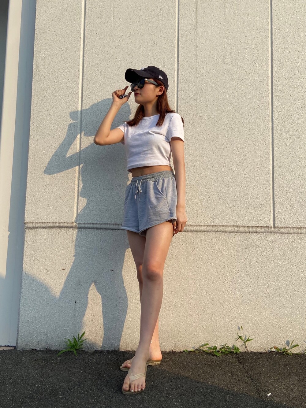 「ootd、夏コーデ、シンプル、JEANASiS、ZARA、Tシャツ、楽チンコーデ、ラフスタイル、夏、アツい」｜「ZARAのアイテム（Tシャツ/カットソー、ホワイト系）」を使った、nana  さん（レディース・157cm）の夏コーディネートの1枚目の写真