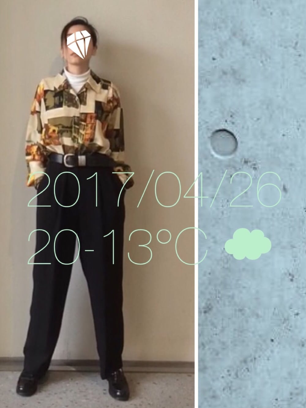 「ヤンキー、男装、菅田将暉」｜「usedのアイテム（シャツ/ブラウス、ブラウン系）」を使った、hingeさん（レディース・158cm）の春コーディネートの1枚目の写真
