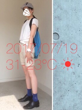 hingeさん（レディース・163cm）の夏コーディネート