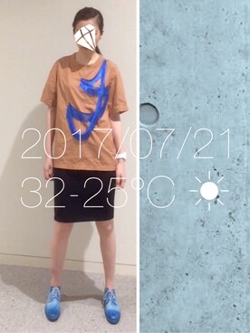 「Hinge（-）のアイテム」を使った、hingeさん（レディース・163cm）の夏コーディネート