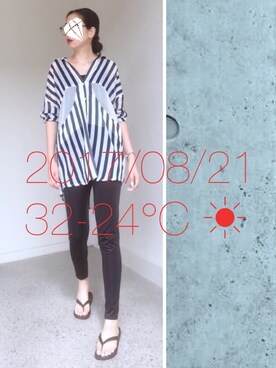 「透け感」｜「アイテム（ビーチサンダル）」を使った、hingeさん（レディース・163cm）の夏コーディネート