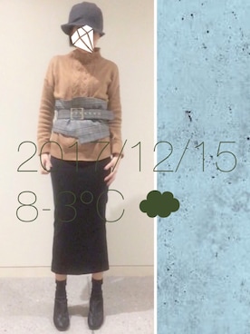 hingeさん（レディース・162cm）の冬コーディネート