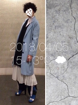 「ジャージーパンツ」｜「アイテム（ワンピース/ドレス）」を使った、hingeさん（レディース・161cm）の春コーディネート