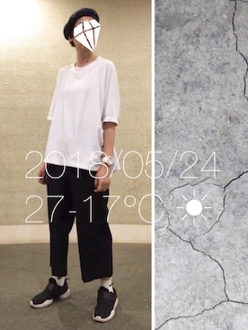 「PAR ICI（パーリッシィ）のアイテム（帽子）」を使った、hingeさん（レディース・161cm）の春コーディネート