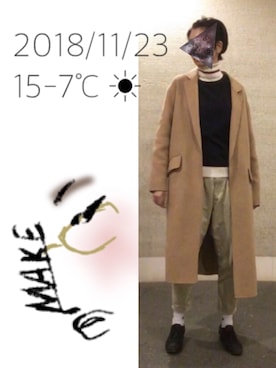 「STYLENANDA（スタイルナンダ）のアイテム（チェスターコート）」を使った、hingeさん（レディース・161cm）の秋コーディネート