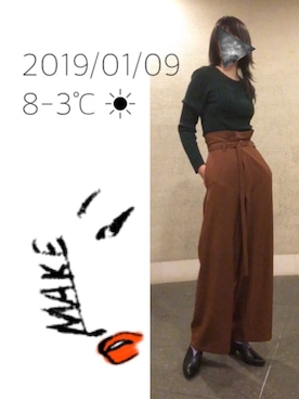 hingeさん（レディース・161cm）の冬コーディネート