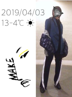 「ジャージーパンツ」｜「アイテム（ブーツ）」を使った、hingeさん（レディース・161cm）の春コーディネート