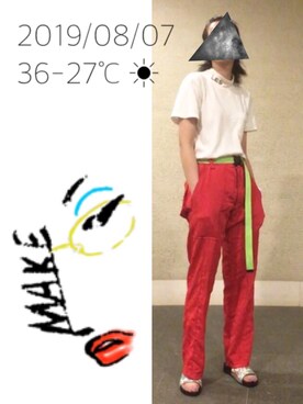 hingeさん（レディース・161cm）の夏コーディネート