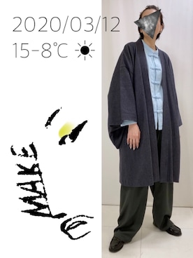 「チャイナボタンシャツ」｜hingeさん（レディース・161cm）の春コーディネート