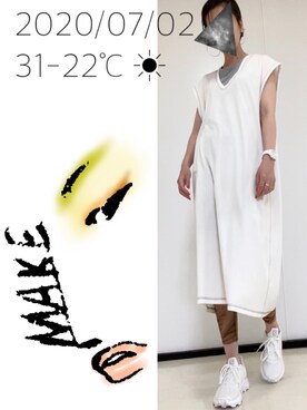 hingeさん（レディース・161cm）の夏コーディネート