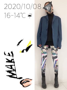 「UU（ユニクロ　アンダーカバー）のアイテム（トップス）」を使った、hingeさん（レディース・161cm）の秋コーディネート