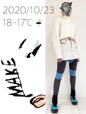 「adidas by Stella McCartney（アディダスバイステラマッカートニー）のアイテム（レッグウェア）」を使った、hingeさん（レディース・161cm）の秋コーディネート