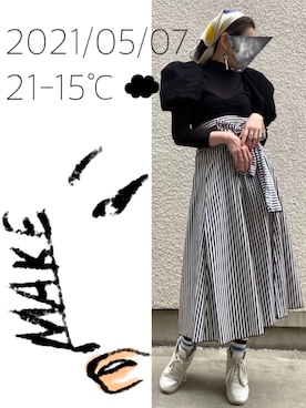 「3本ラインソックス」｜hingeさん（レディース・161cm）の春コーディネート