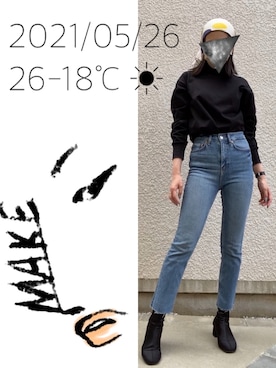 「UU（ユニクロ　アンダーカバー）のアイテム」を使った、hingeさん（レディース・161cm）の春コーディネート