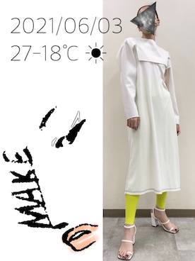 「Hinge（-）のアイテム」を使った、hingeさん（レディース・161cm）の夏コーディネート