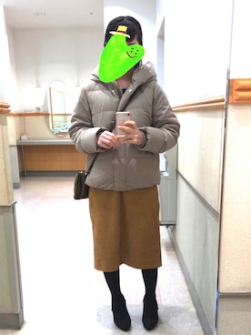 「アイテム（ブーティ）」を使った、くろたんさん（レディース・155cm・30代）の冬コーディネート