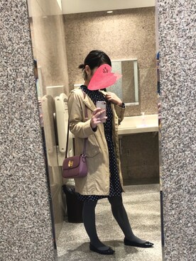 「NATURAL BEAUTY BASIC（ナチュラルビューティーベーシック）のアイテム（トレンチコート）」を使った、くろたんさん（レディース・155cm）の春コーディネート