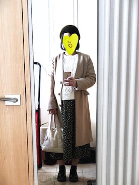 「アイテム（チェスターコート）」を使った、くろたんさん（レディース・155cm・30代）の冬コーディネート