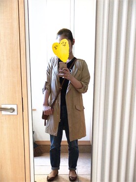 「NATURAL BEAUTY BASIC（ナチュラルビューティーベーシック）のアイテム（トレンチコート）」を使った、くろたんさん（レディース・155cm）の夏コーディネート