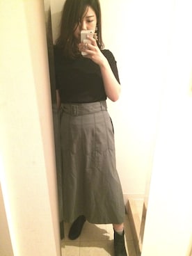 「KIKIのアイテム」を使った、shoさん（レディース・159cm）の秋コーディネート