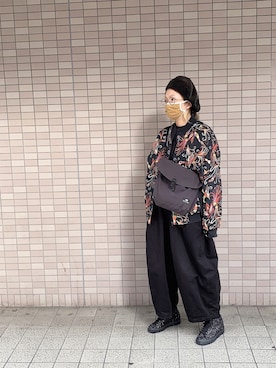 「KAPITAL」｜「アイテム（ハンチング/ベレー帽）」を使った、Rintaronomamaさん（レディース・164cm）の冬コーディネート