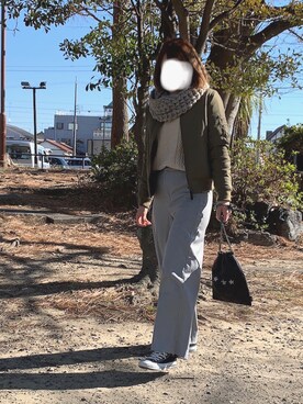 「CONVERSE（コンバース）のconverse（コンバース） ALL STAR OX（オールスターOX）（スニーカー）」を使った、おりんさん（レディース・162cm）の冬コーディネート