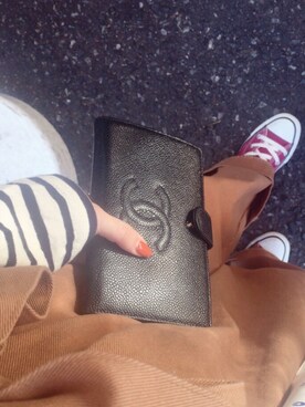 「CHANEL（シャネル）のアイテム（財布、ブラック系）」を使った、yukippiさん（レディース・149cm）の冬コーディネート