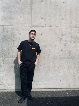 「Schott(ショット)のアイテム(チノパンツ)」を使った、まさきよさん(メンズ・176cm)の春コーディネート