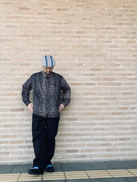 「Schott(ショット)のアイテム(チノパンツ)」を使った、まさきよさん(メンズ・176cm)の春コーディネート