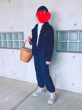 「H&M（エイチ・アンド・エム）のアイテム（シャツ/ブラウス）」を使った、mtrさん（キッズ・130cm）の春コーディネート