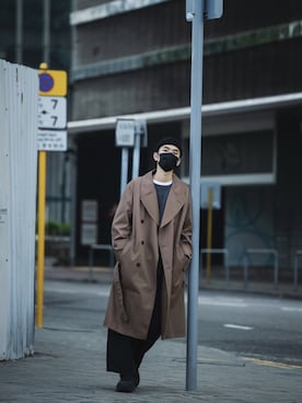 「日系极简」｜「アイテム（その他アウター）」を使った、Jayさん（メンズ・180cm）の冬コーディネート