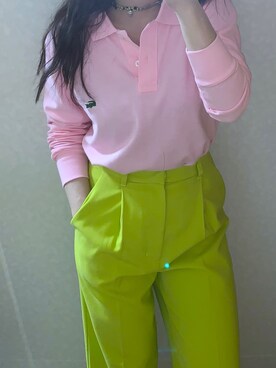 ポロシャツ ピンク系 を使ったレディース人気ファッションコーディネート Wear