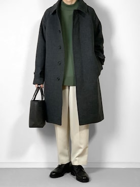 「KLEMAN（クレマン）のKLEMAN: 【PASTAN】プレーントゥシューズ（ドレスシューズ）」を使った、takakiさん（メンズ・165cm）の冬コーディネート