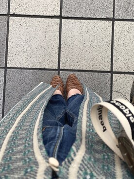 「LOWRYS FARM（ローリーズファーム）のメッシュフラットシューズ　864880（パンプス）」を使った、koyomiさん（レディース・155cm）の夏コーディネート